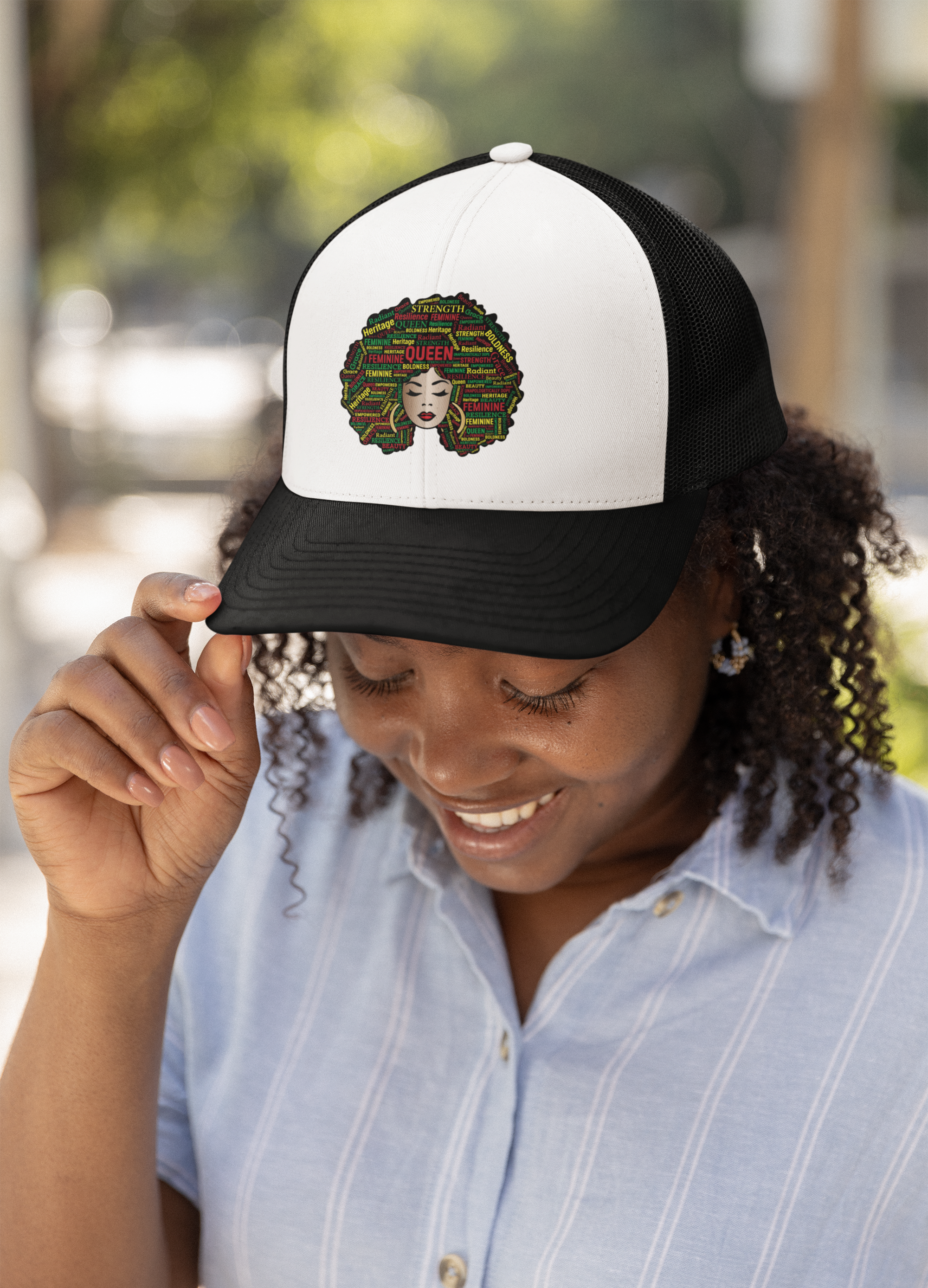 Empowered Afro Trucker Hat