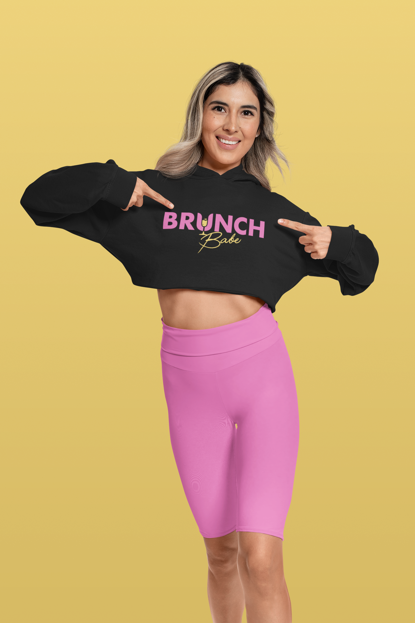 Brunch Squad Cropped Pullover Hoodie